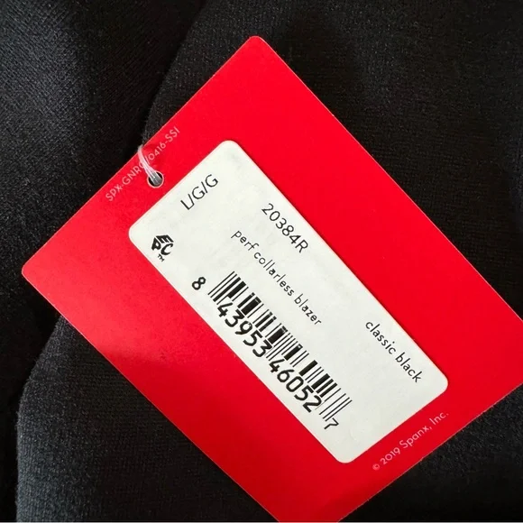 SPANX 🆕 Perfect Collarless Blazer Classic Black Size Large. Closet Staple! - Picture 11 of 11